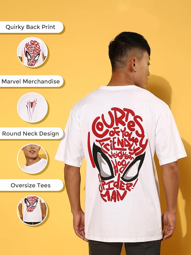 Spiderman Minimal Graphic Printed T-Shirt – Calm Style for Marvel Fans