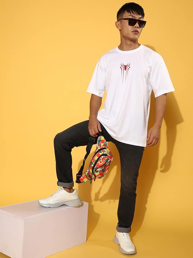 Spiderman Minimal Graphic Printed T-Shirt – Calm Style for Marvel Fans