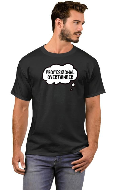 Professional Overthinker Printed T-Shirt – Calm, Relatable & Minimal Design