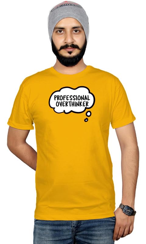 Professional Overthinker Printed T-Shirt – Calm, Relatable & Minimal Design