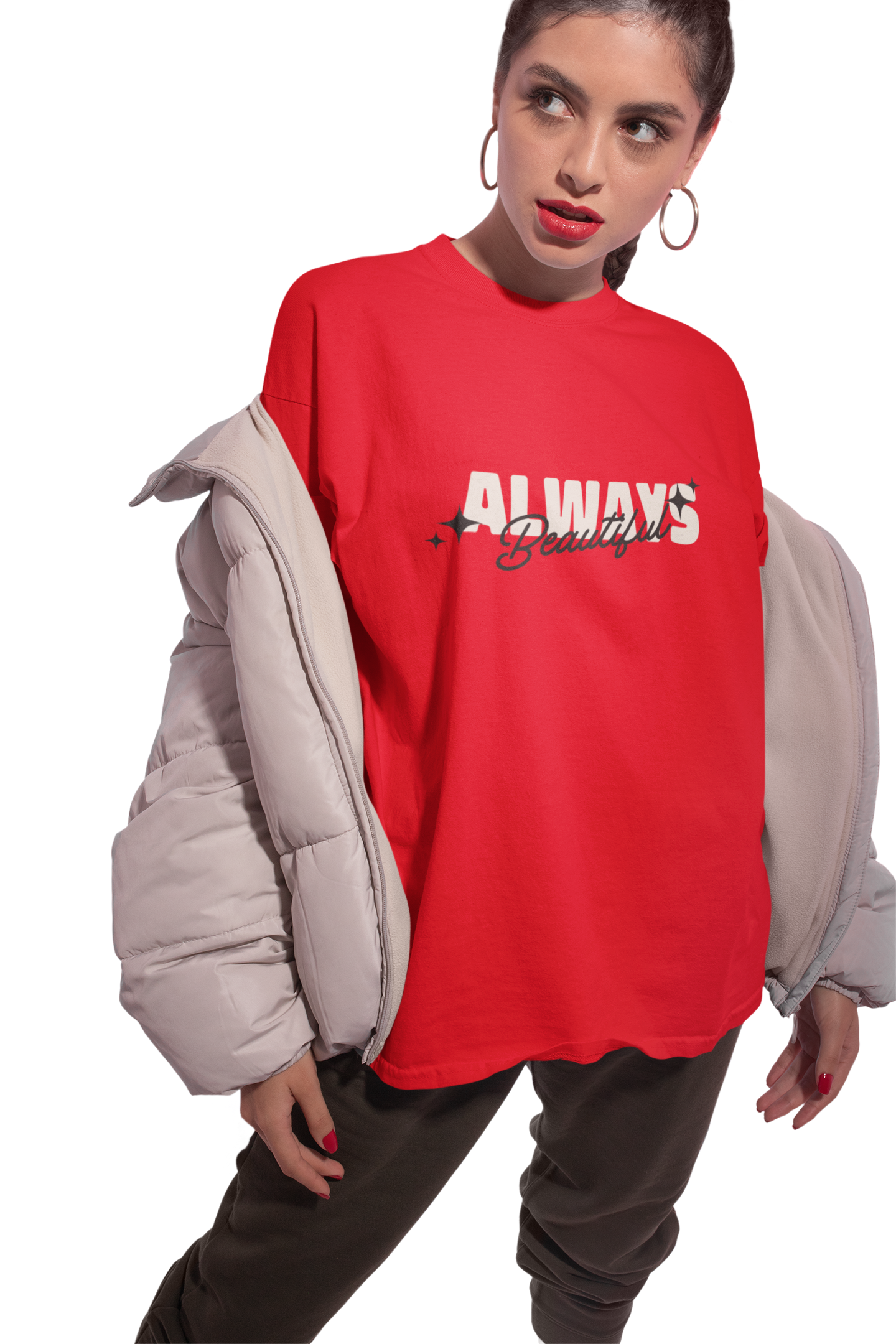 Always Beautiful Royal Blue Oversized T-Shirt