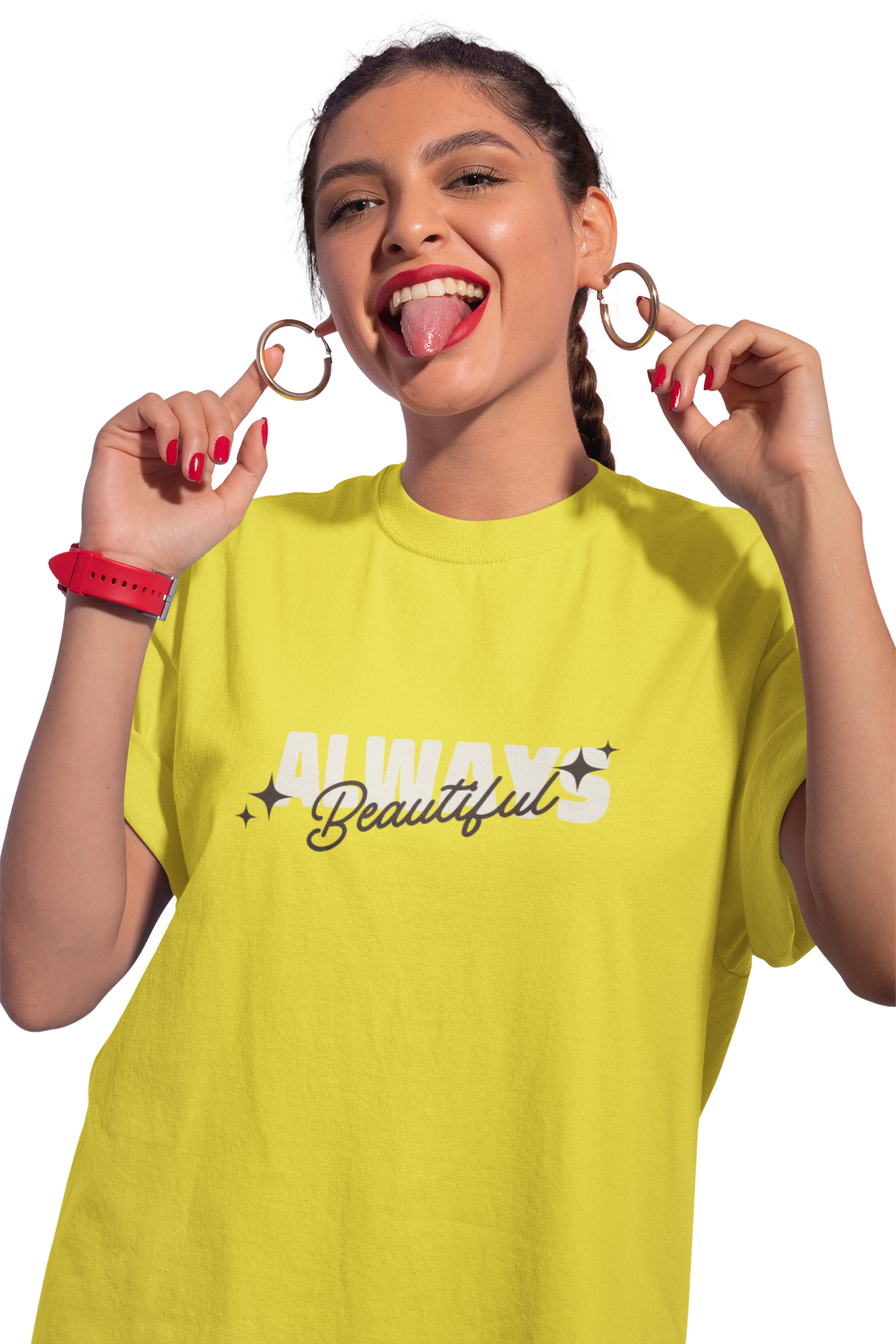 Always Beautiful Royal Blue Oversized T-Shirt