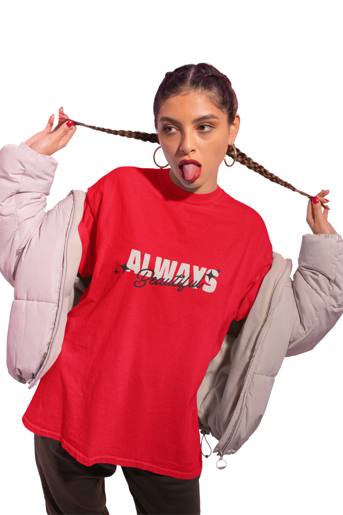 Always Beautiful Royal Blue Oversized T-Shirt
