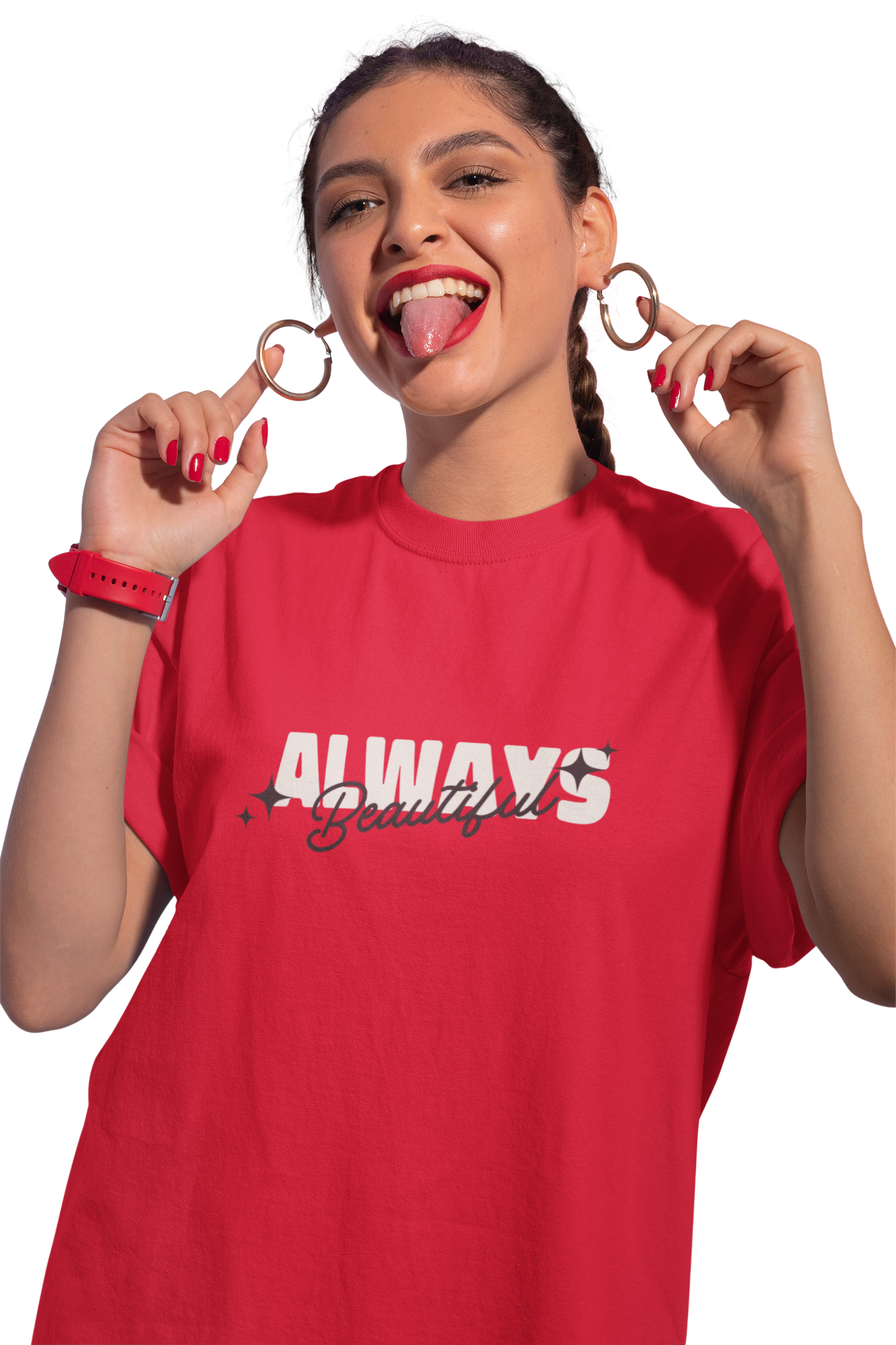 Always Beautiful Royal Blue Oversized T-Shirt