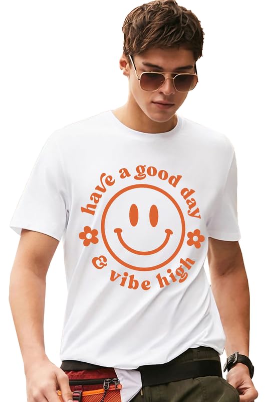 Vibe High Smiley Graphic Oversized T-Shirt