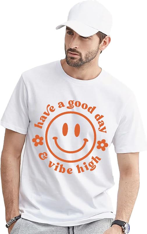 Vibe High Smiley Graphic Oversized T-Shirt