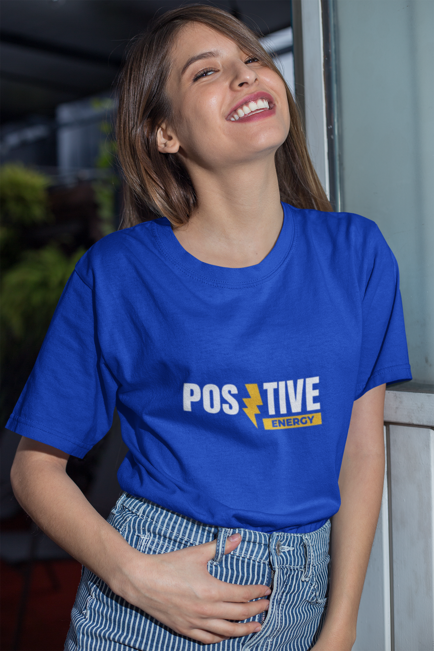 “Positive Energy” Black Graphic T-Shirt – Bold, Empowering Vibes