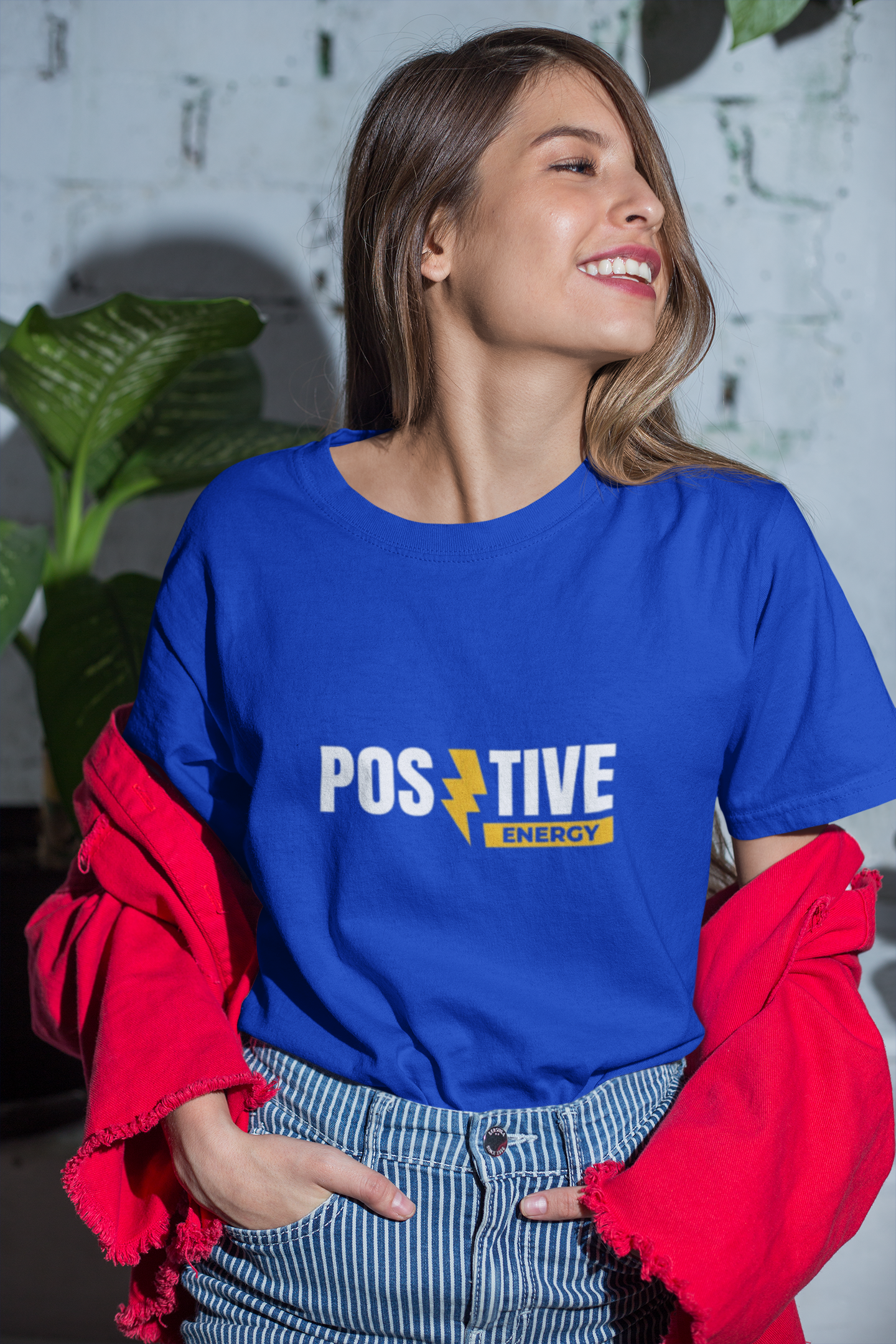 “Positive Energy” Black Graphic T-Shirt – Bold, Empowering Vibes