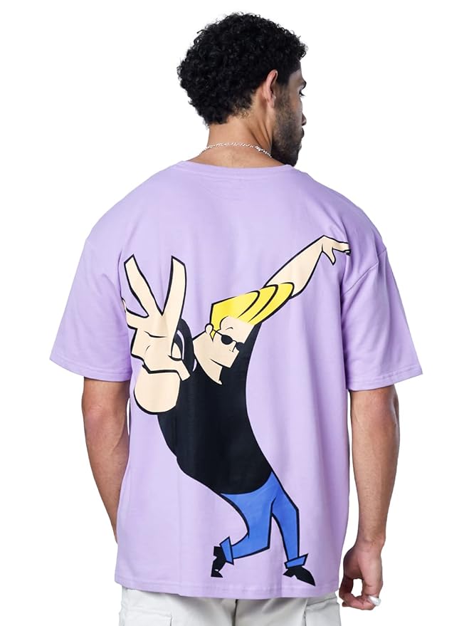 Cartoon Network Logo Oversized Lavender T-Shirt