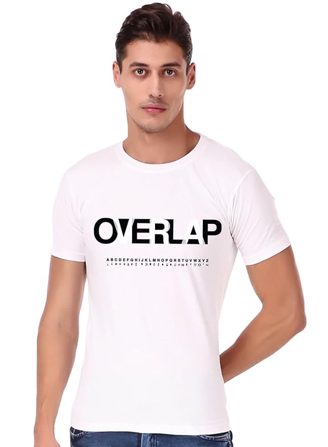PD Clori Men's "Overlap" Abstract Graphic Printed T-Shirt – Black | Minimal Streetwear Style