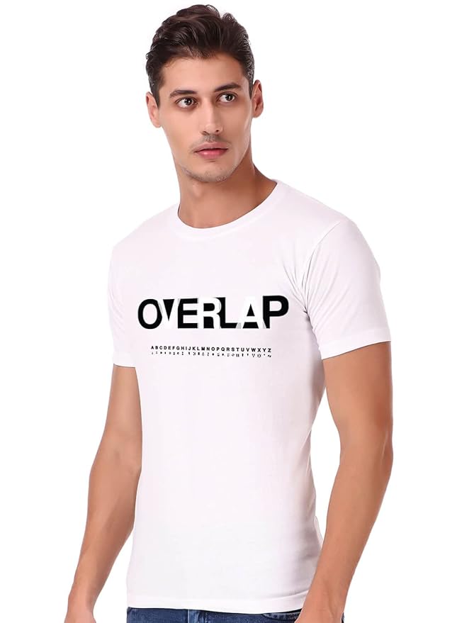 PD Clori Men's "Overlap" Abstract Graphic Printed T-Shirt – Black | Minimal Streetwear Style