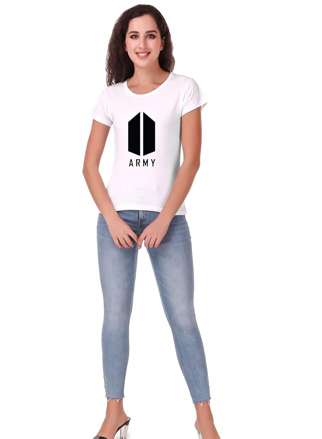 PD Clori Women's “Army” Printed T-Shirt