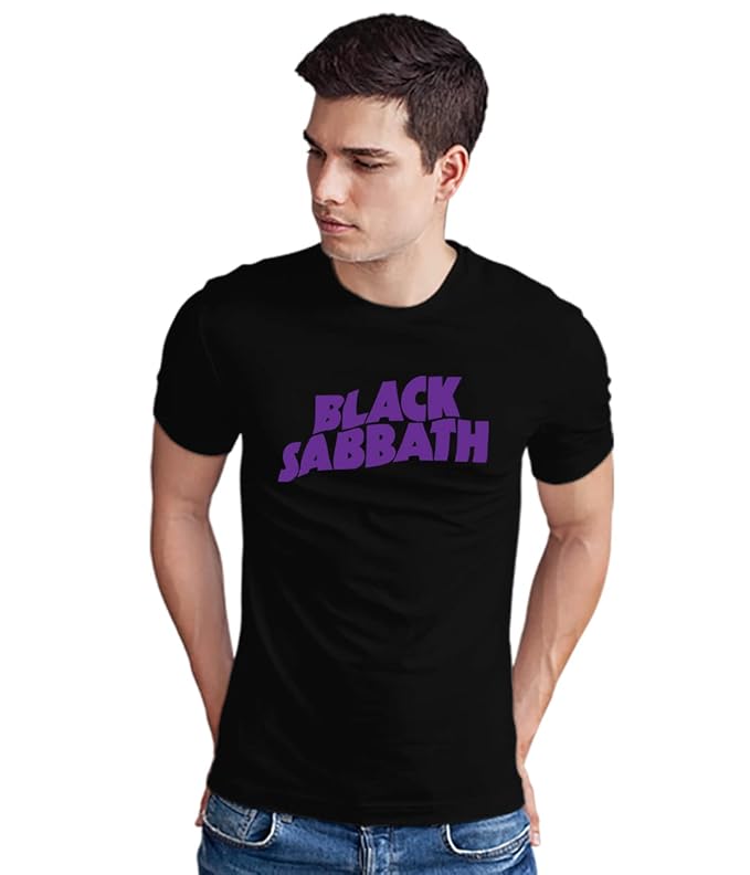PD Clori Men's "Black Sabbath" Band Graphic Printed T-Shirt – Black |