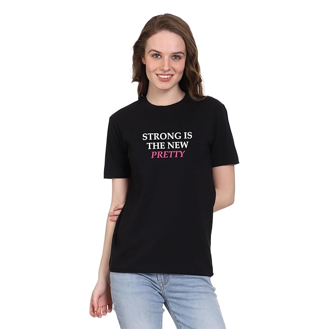 “Strong Is the New Pretty” Empowering Slogan T-Shirt – Unisex Cotton Strength Statement Tee