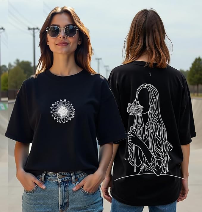 Sunflower Graphic Printed Unisex T-Shirt – Soft Cotton Tee for Casual Wear