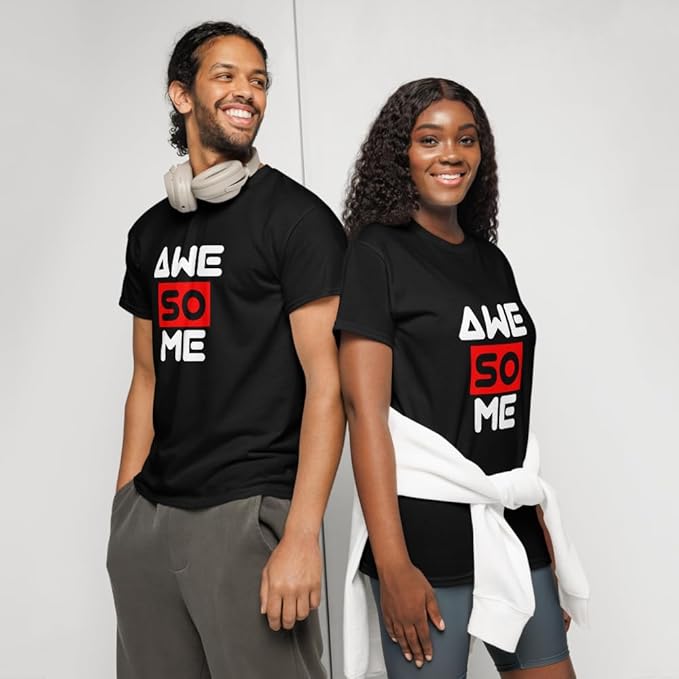 "AWESOME" Typography Graphic T-Shirt – Creative Bold Design