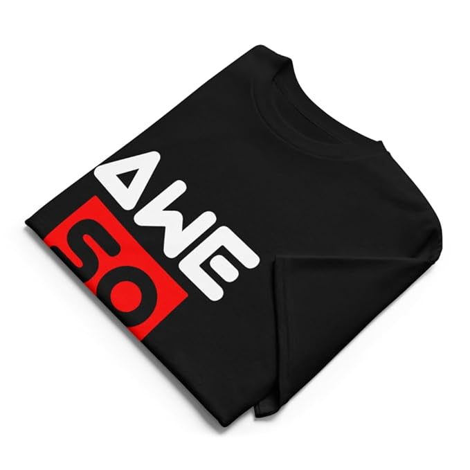 "AWESOME" Typography Graphic T-Shirt – Creative Bold Design