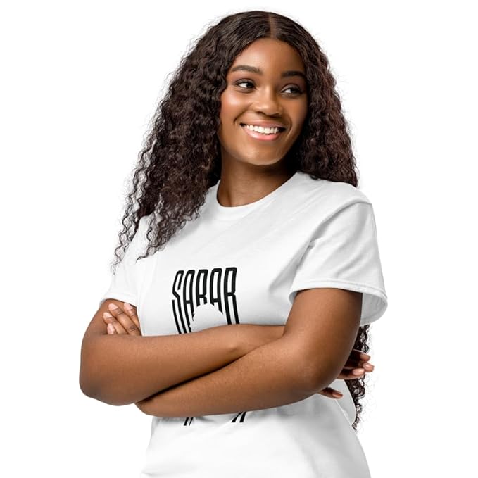 SABAR Vertical Typography T-Shirt – Mindful Minimalism (White)