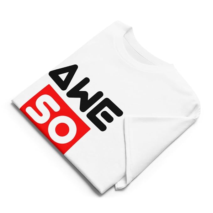 "AWESOME" Typography Graphic T-Shirt – Creative Bold Design