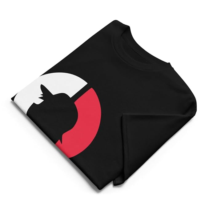 Title: Dual Face Silhouette Graphic Printed T-Shirt