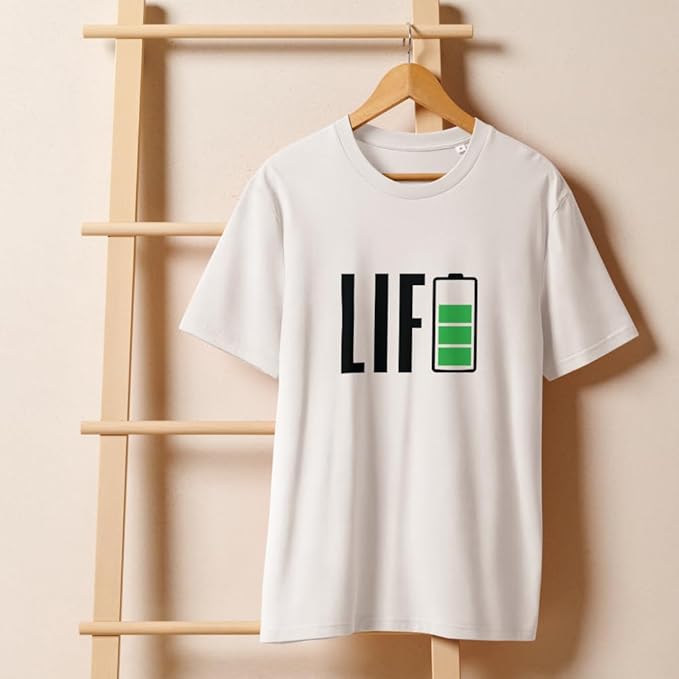 "LIFE Battery Charged" Graphic T-Shirt
