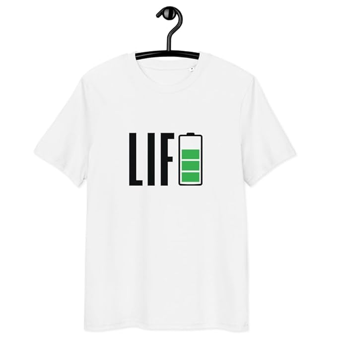 "LIFE Battery Charged" Graphic T-Shirt