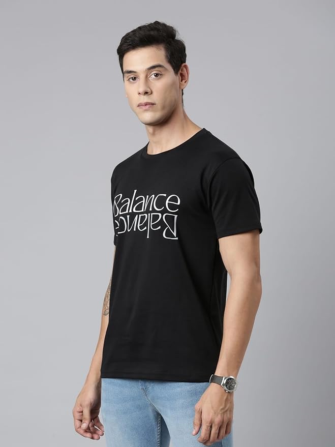 Balance Dual Text Graphic T-Shirt