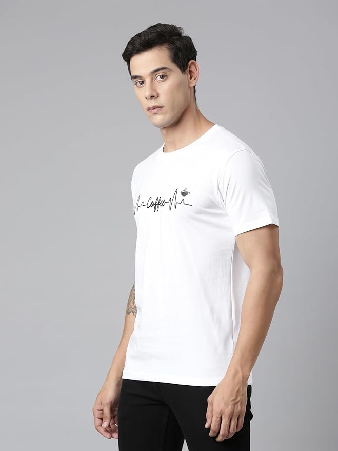 Coffee Pulse Graphic Printed T-Shirt