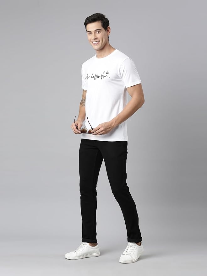 Coffee Pulse Graphic Printed T-Shirt
