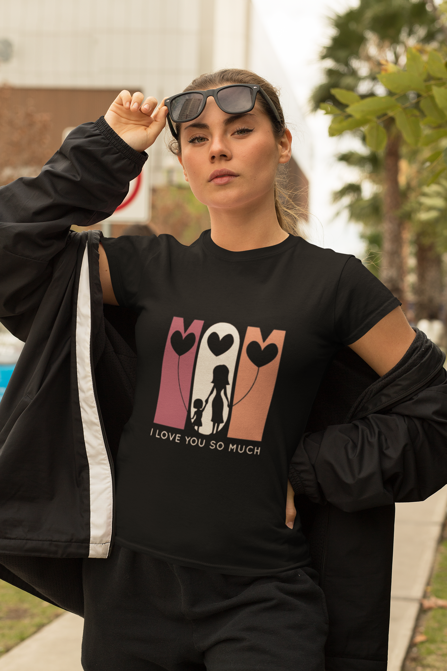 Mom Love Graphic Printed T-Shirt