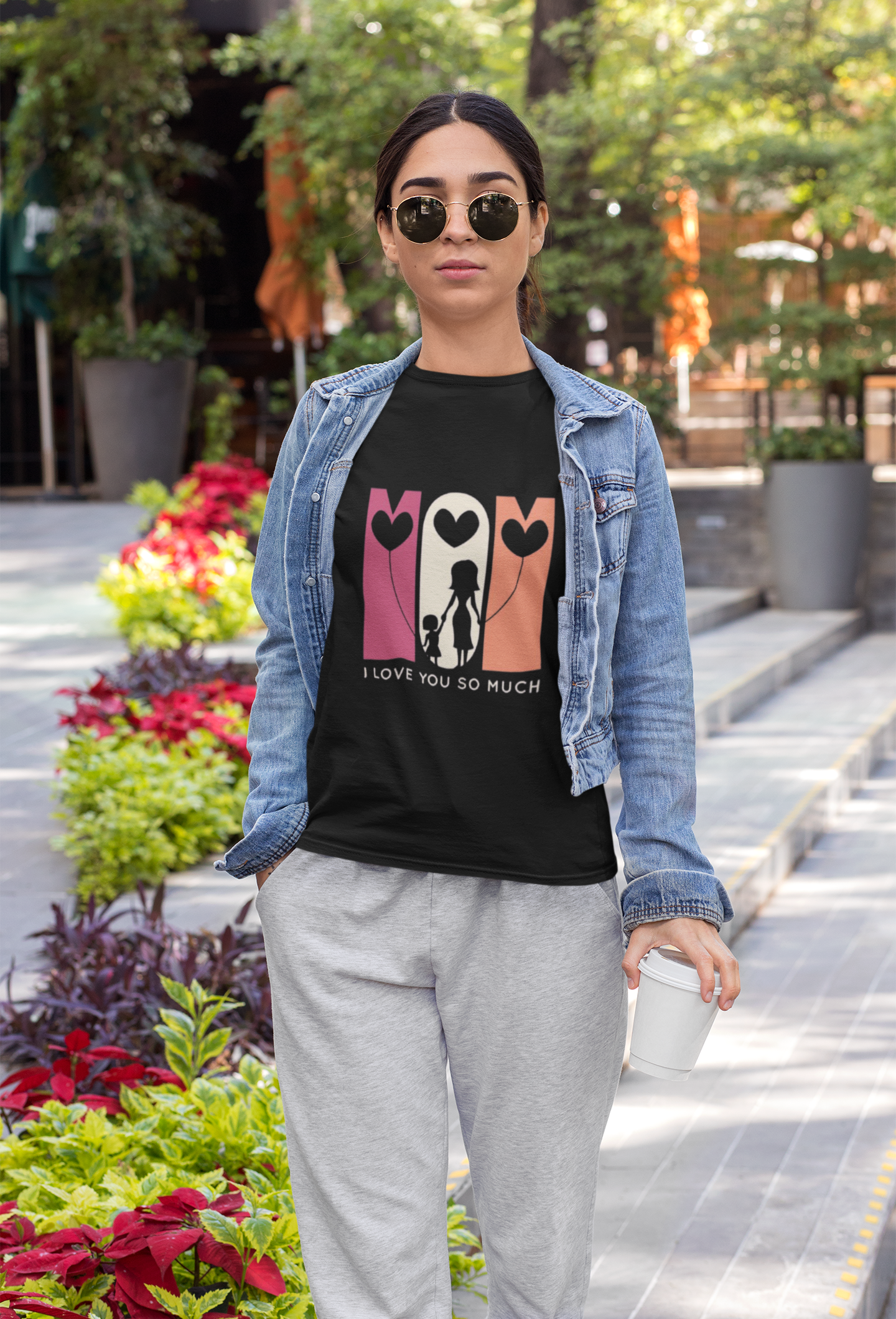 Mom Love Graphic Printed T-Shirt