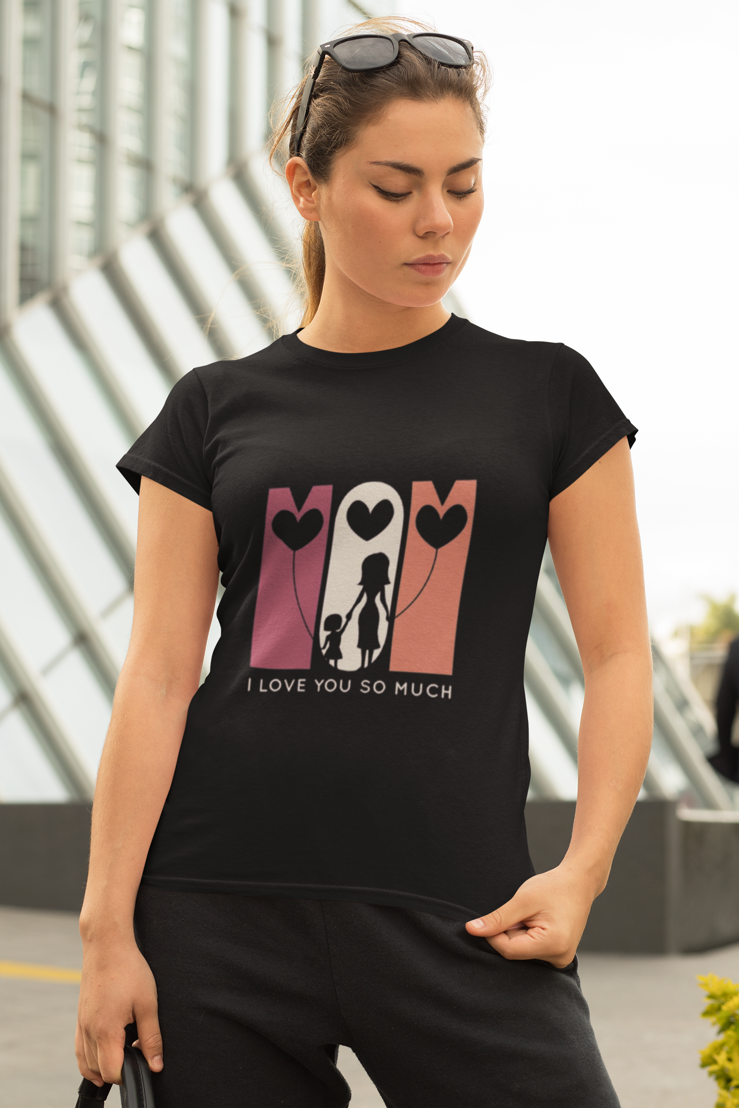 Mom Love Graphic Printed T-Shirt