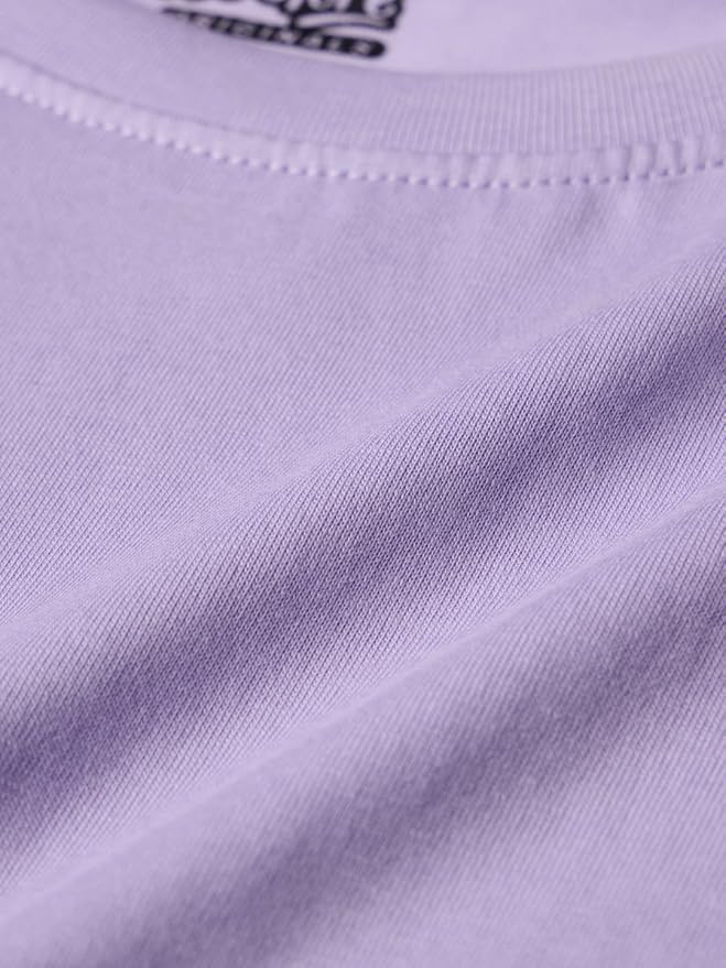 Lilac “Never Ending Fun” Graphic Cotton T-Shirt for Women