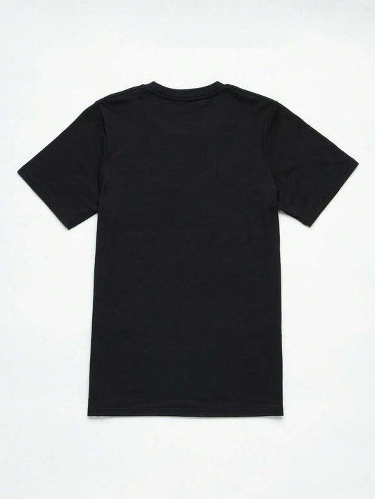 Black Graphic Printed T-Shirt – “Positive Mind, Vibes, Life” Quote Tee