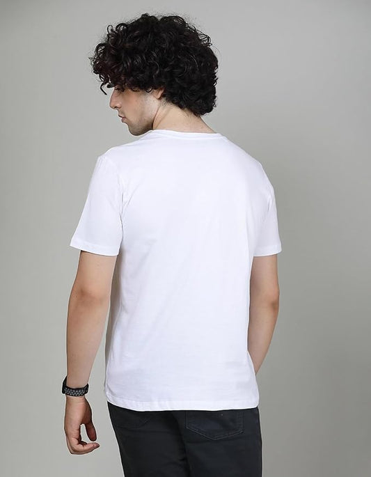 "Laugh With Many, Trust None" Quote T-Shirt – Oversized Fit, Winking Smiley (White)