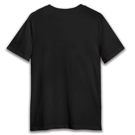 Funny Black T-Shirt with “Problem – Solved” Cartoon Print – Casual Cotton Tee