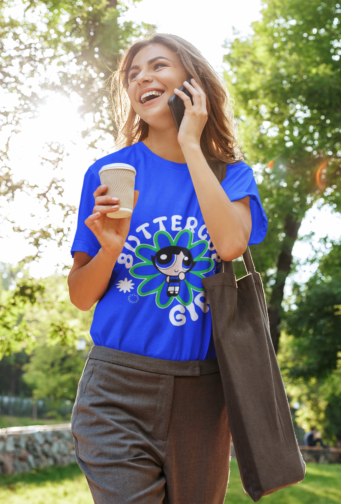 Buttercup Girl Power Graphic T-Shirt – Grey Edition