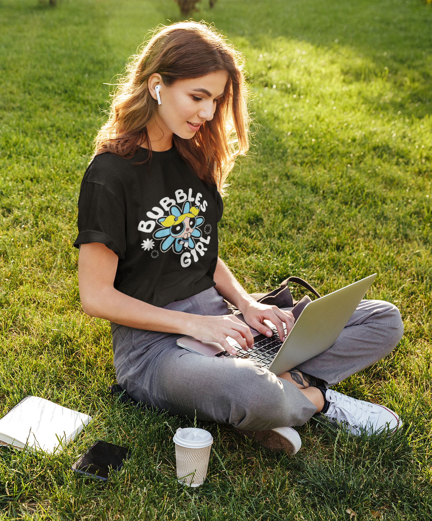 Bubbles Cup Graphic Printed T-Shirt – Cute & Quirky Edition