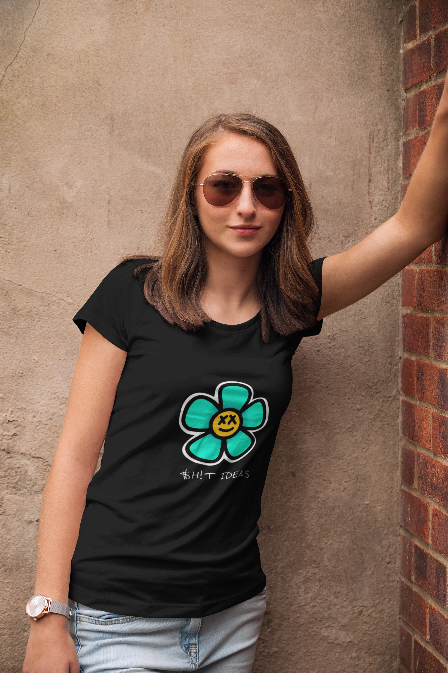 “Sh!t Ideas” Quirky Flower Graphic T-Shirt – PD Clori Street Satire Edition