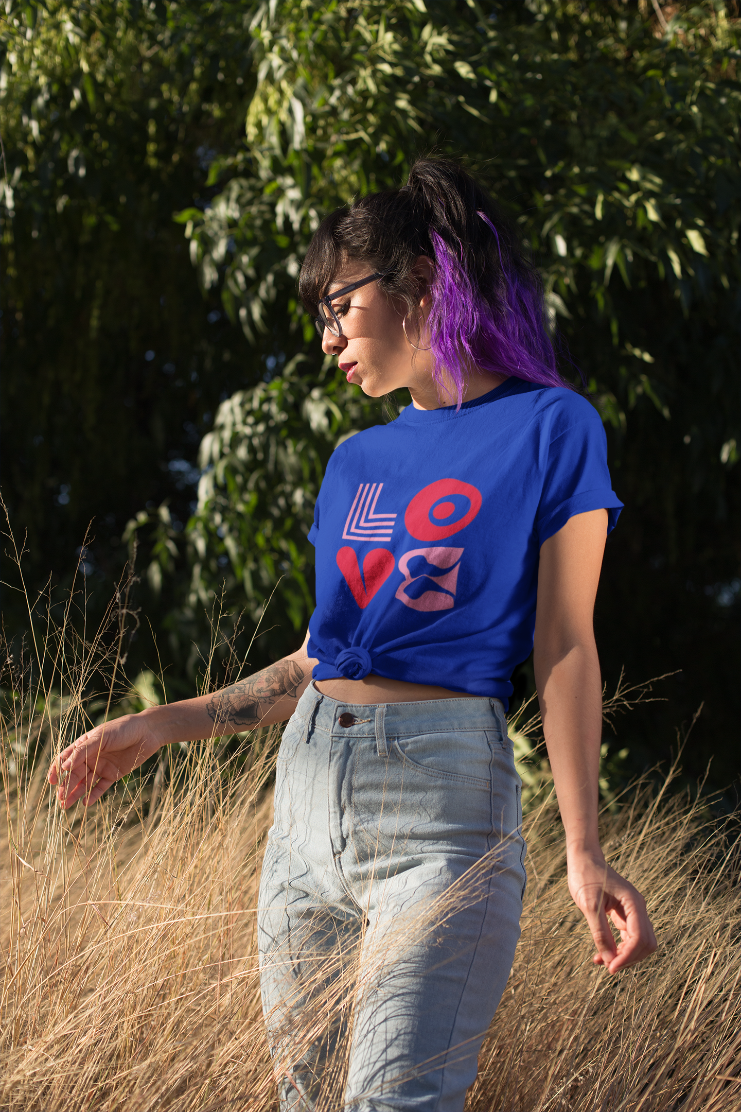 Retro LOVE Graphic Printed T-Shirt