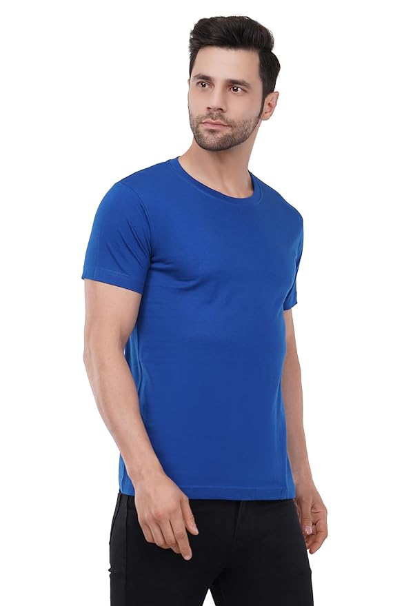 Men's Plain Regular Cotton T-Shirt
