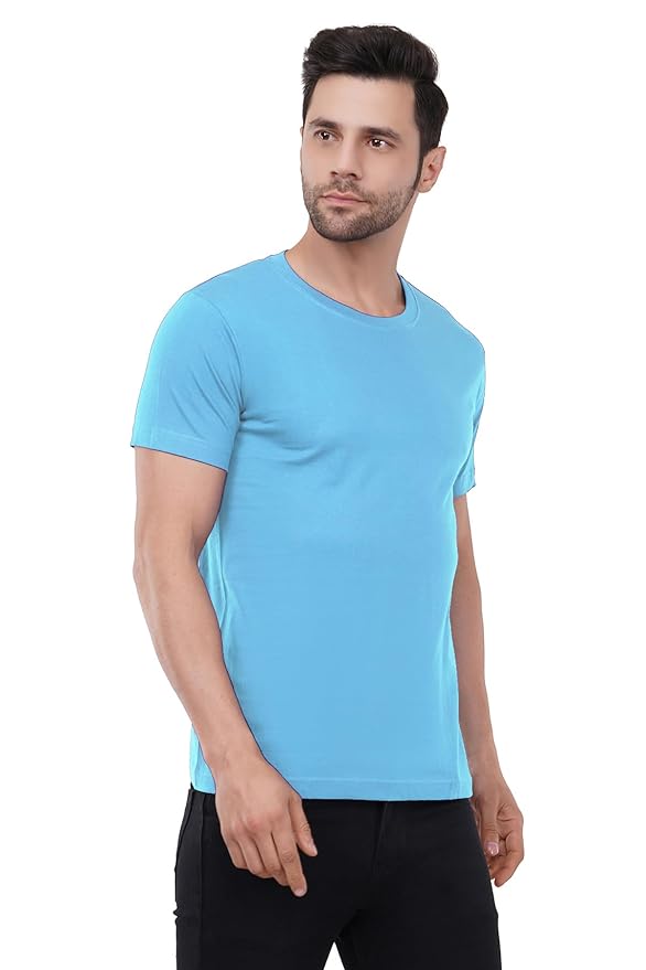 Men's Plain Regular Cotton T-Shirt