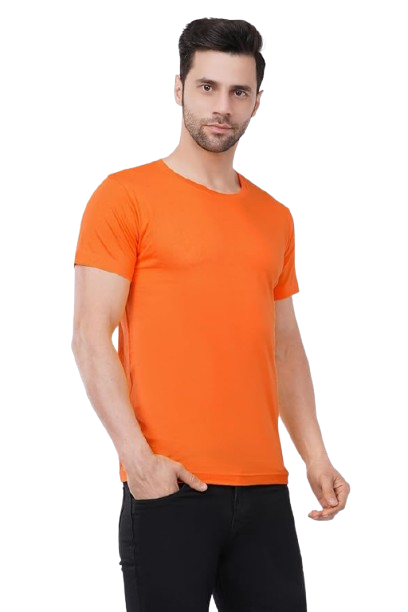 Plain Round Neck Black & Blue Men’s T-Shirt