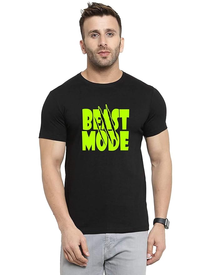 Beast Mode Neon Green Black Graphic T-Shirt