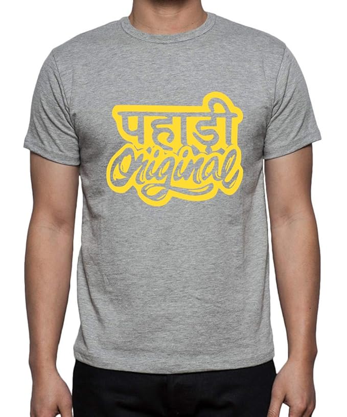 "Pahadi Original" Bold Typography Men's T-Shirt