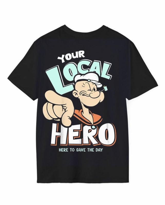 "Your Local Hero" Popeye Graphic Men's T-Shirt