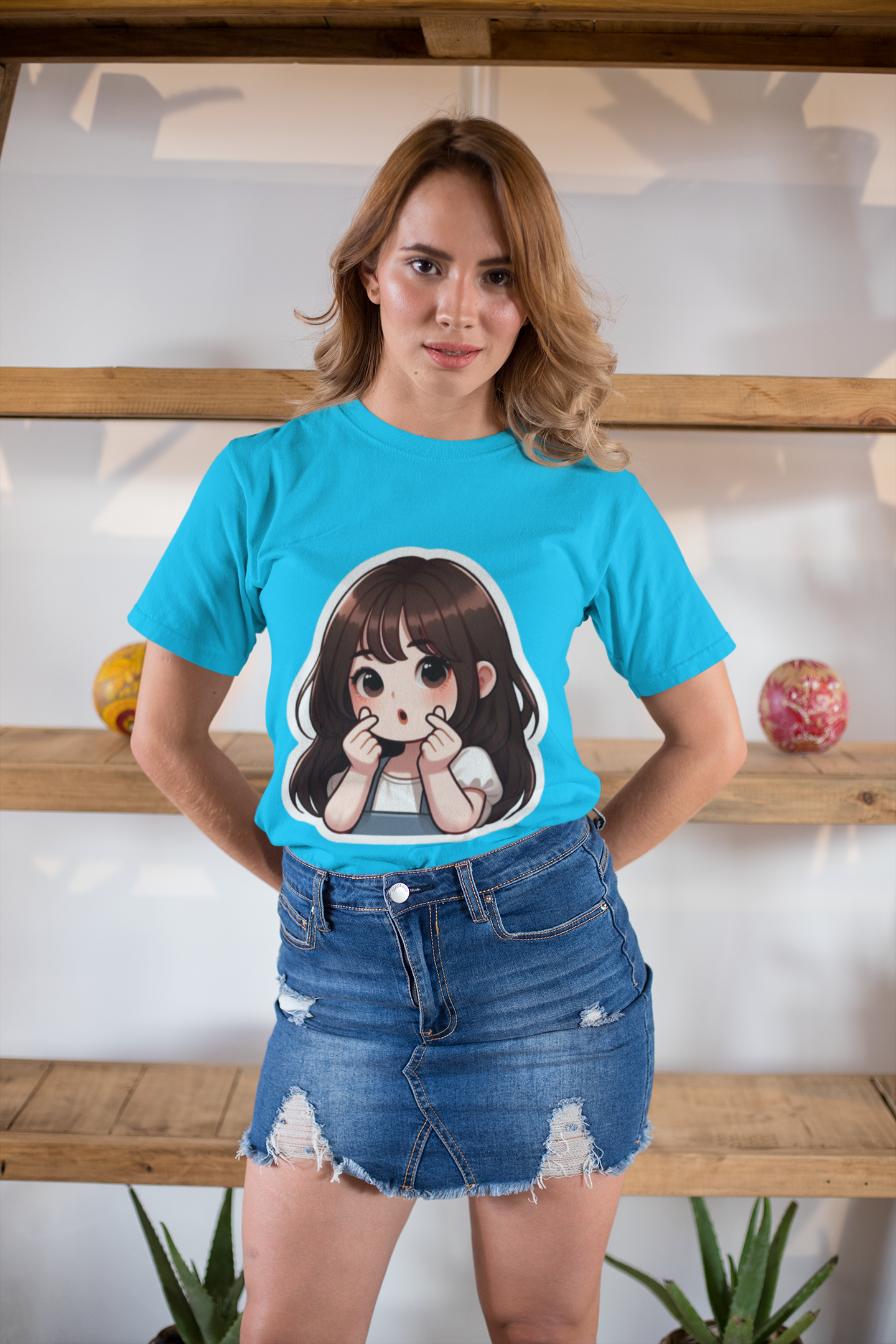 "Cute Heart Pose" Girl Graphic T-Shirt – PD Clori