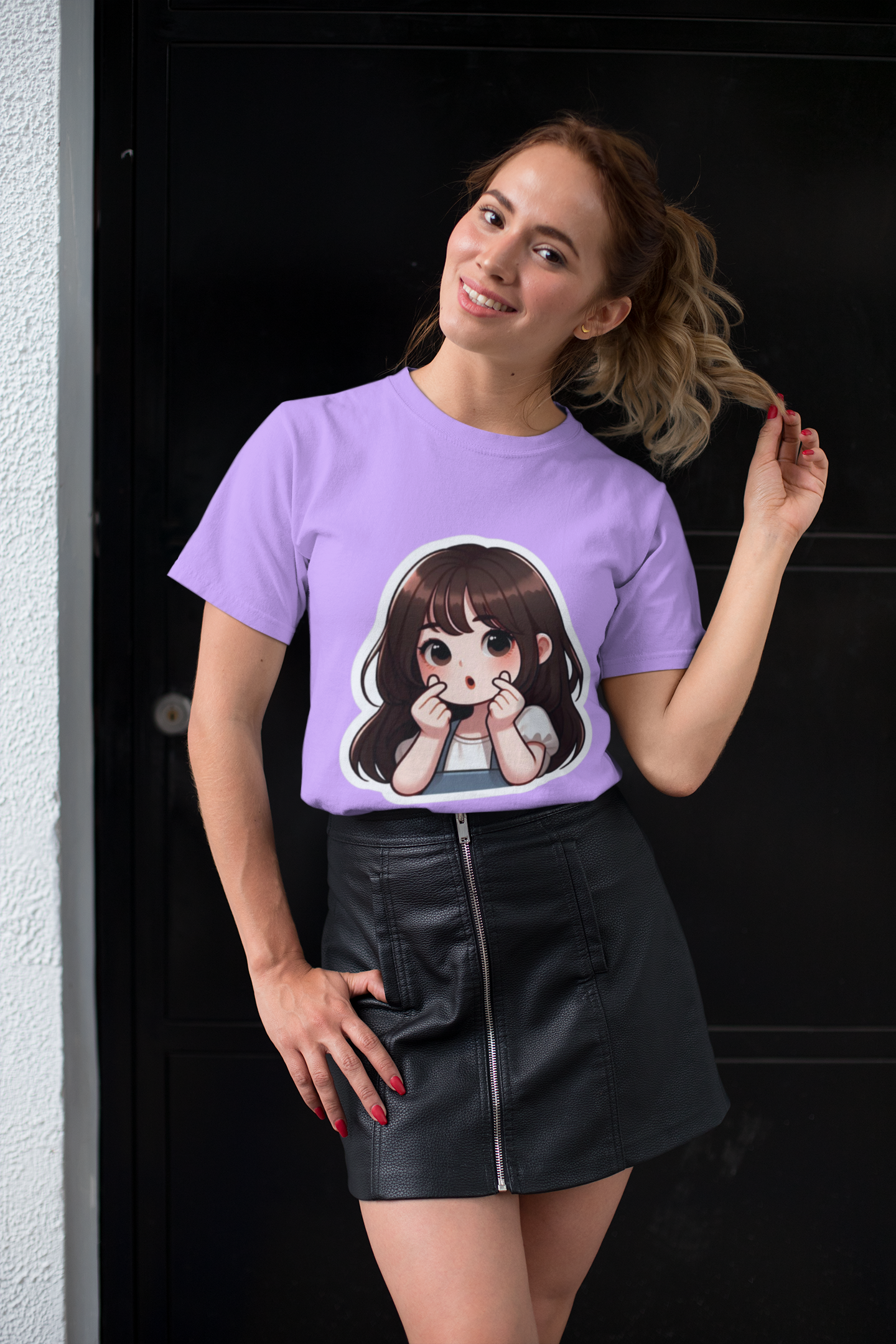 "Cute Heart Pose" Girl Graphic T-Shirt – PD Clori