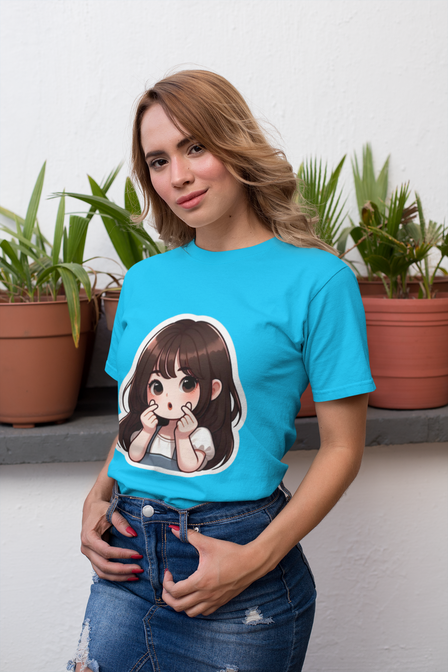 "Cute Heart Pose" Girl Graphic T-Shirt – PD Clori