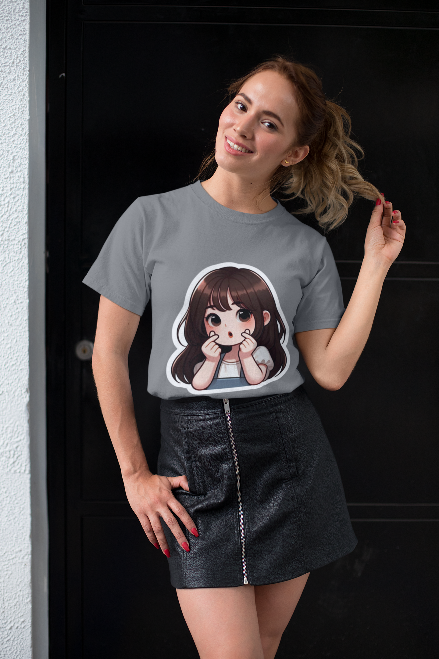 "Cute Heart Pose" Girl Graphic T-Shirt – PD Clori